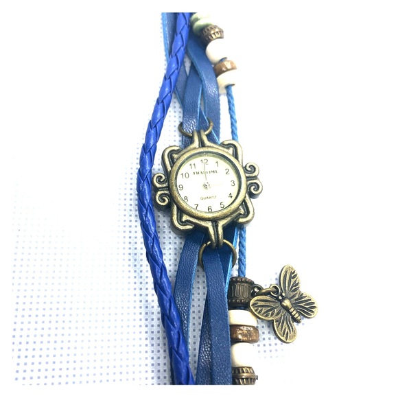 Gorgeous Blue Leather Watch - Picture 1 of 2